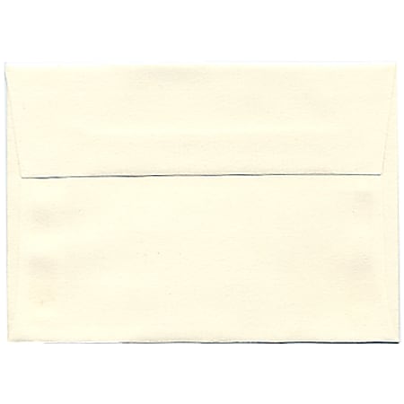 JAM Paper® Booklet Envelopes (Strathmore Paper), #4 Bar (A1), Gummed Seal, Strathmore Natural White Laid, Pack Of 25