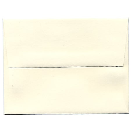 JAM Paper® Booklet Invitation Envelopes, A2, Gummed Seal, Strathmore Natural White, Pack Of 25, 26094