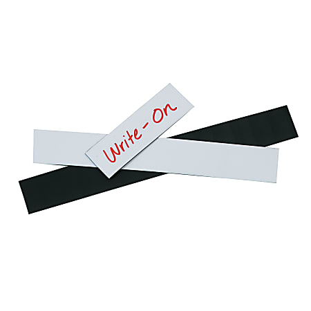 Partners Brand Warehouse Labels Magnetic Strips 1 x 3 White Case