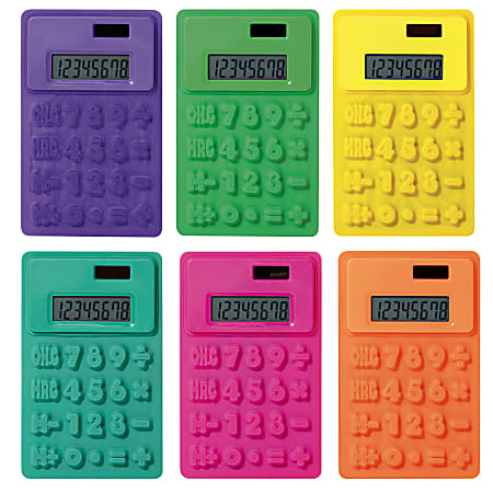 TC-1131 Magnetic Flexible Calculator, Large Keys, Assorted Colors (No Choice)