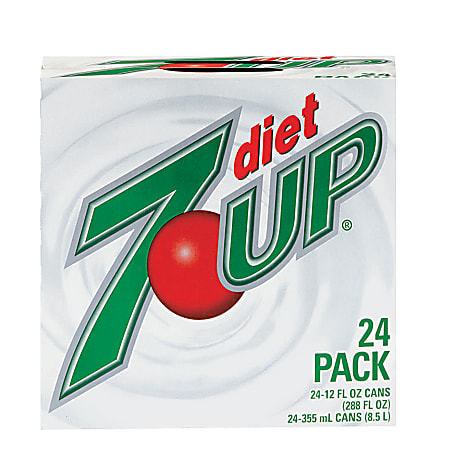 Zero Sugar 7-Up Soda, 12 Oz., Case Of 24