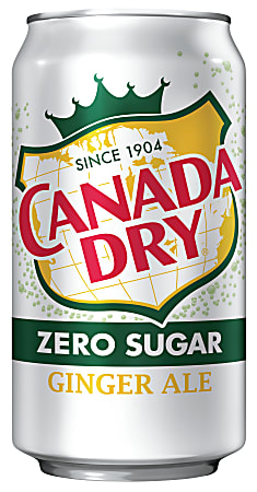 Canada Dry Zero Sugar Ginger Ale, 12 Oz., Case Of 24