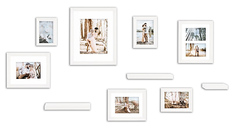 Kate and Laurel Bordeaux Frame Shelf Set, White