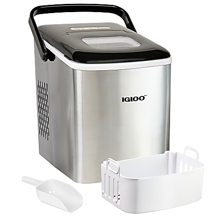 Magic Chef 27 Lb Portable Countertop Ice Maker Stainless Steel - Office  Depot
