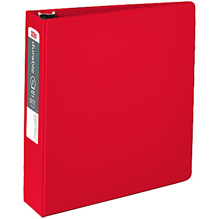 Office Depot® Brand Nonstick 3-Ring Binder, 2" Round Rings, Red