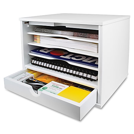 Office Depot Brand 4 Compartment Desktop Storage Organizer White - Office  Depot