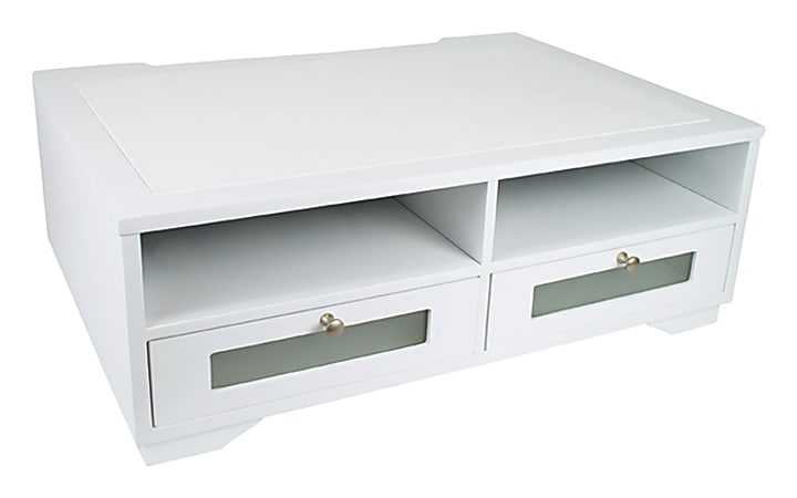 Victor® Pure White Collection™ Printer Stand, 8"H x 21 7/8"W x 15 5/16"D, White