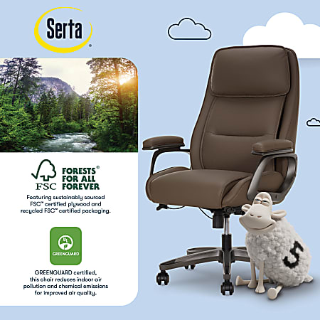 Serta SmartLayers Mosby Ergonomic Vegan Leather High Back