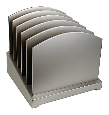 Victor® Incline File Sorter, 9 3/4"H x 9 3/4"W x 9 3/4"D, Classic Silver