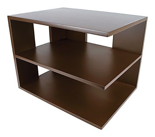 Corner shelf store for desktop