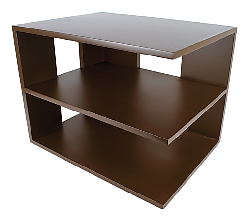 Victor® Mocha Brown Collection™ Corner Shelf, 13 1/2"H x 13 1/2"W x 10 1/2"D, Brown