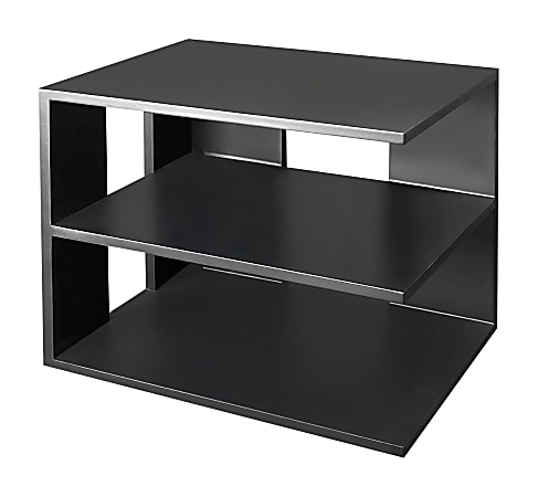 Victor Midnight Black Collection Corner Shelf 13 12 H x 13 12 W x 10 12 D  Black - Office Depot