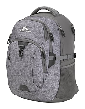 High Sierra Jarvis Backpack With 17" Laptop Pocket, Slate/Wooly Weave
