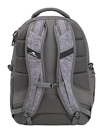 High Sierra Jarvis Backpack With 17 Laptop Pocket SlateWooly Weave Office Depot