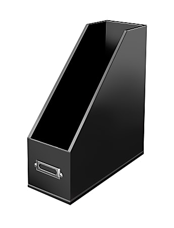 Victor® Midnight Black Collection™ Magazine Holder, 11 3/4"H x 4 1/4"W x 9 1/2"D, Black