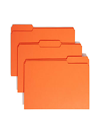 Smead® Color File Folders, Letter Size, 1/3 Cut, Orange, Box Of 100