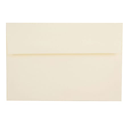 JAM Paper® Booklet Invitation Envelopes, A8, Gummed Seal, Strathmore Natural White, Pack Of 25