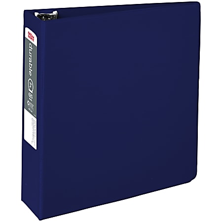 Office Depot® Brand Nonstick 3-Ring Binder, 3" Round Rings, 49% Recycled, Blue
