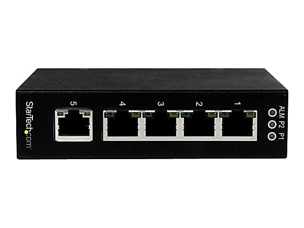 StarTech.com 5 Port Unmanaged Industrial Gigabit Ethernet Switch - DIN Rail/Wall-Mountable