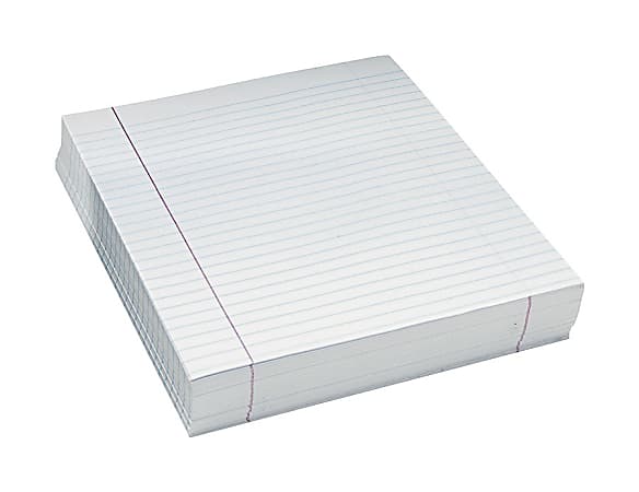 Pacon® Composition Paper, Unpunched, 3/8" Rule, 8 1/2" x 11", White, Pack Of 500 Sheets