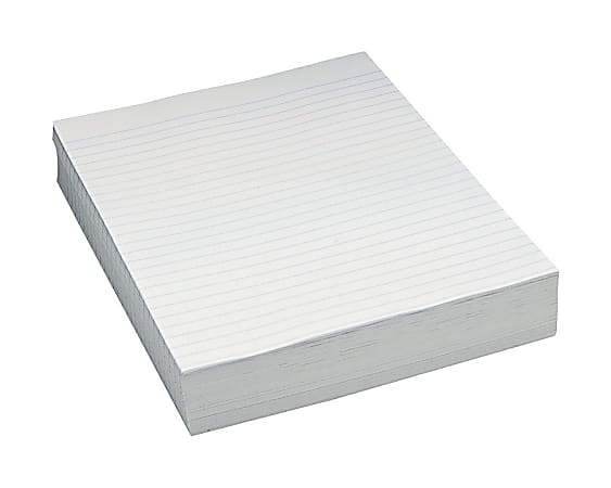 Pacon® Composition Paper Without Margins, Unpunched, 3/8" Rule, 8 1/2" x 11", White