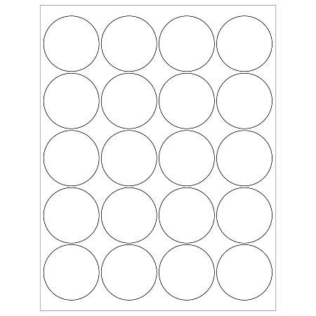 Tape Logic® Inkjet/Laser Labels, LL145, Round, 2", White, Case Of 2,000