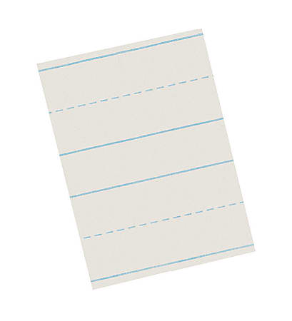 Pacon® Skip-A-Line Ruled Newsprint, Grade 2, 8 1/2" x 11", 3/4" LW, Pack Of 500 Sheets