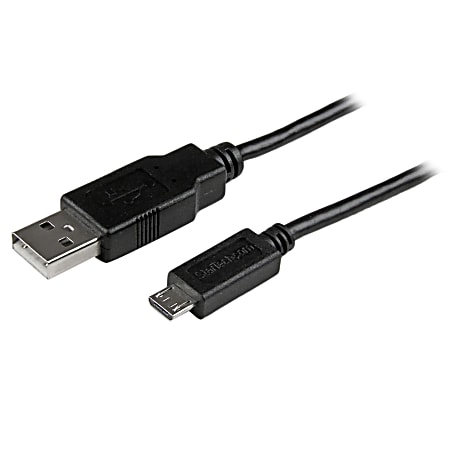 StarTech.com 3m 10 ft Long Micro-USB Charge and Sync Cable M/M - USB 2.0 A to Micro USB - 24 AWG - 9.84 ft USB Data Transfer Cable for Tablet, Cellular Phone, Smartphone - First End: 1 x Type A Male USB - Second End: 1 x Type B Male Micro USB - 60 MB/s