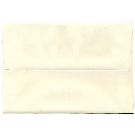 JAM Paper® Booklet Invitation Envelopes, A8, Gummed Seal, 30% Recycled, Natural White, Pack Of 25