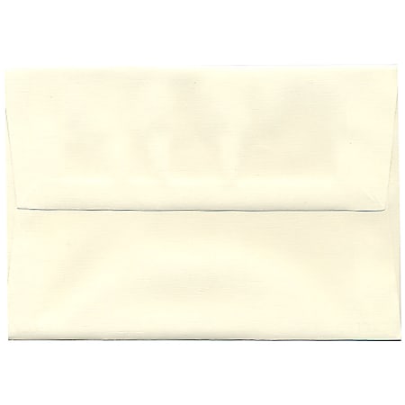 JAM Paper® Booklet Invitation Envelopes, A8, Gummed Seal, 30% Recycled, Natural White, Pack Of 25