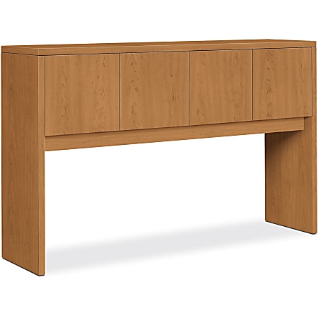 HON® 10500 Series™ Laminate Desk Ensemble Stack-On 60"W Desk Hutch With Doors, Harvest Cherry