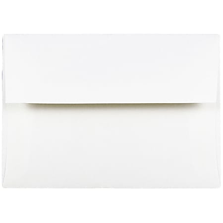 JAM Paper® Booklet Invitation Envelopes, A2, Gummed Seal, Strathmore Bright White, Pack Of 25, 191151