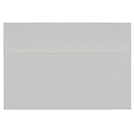 JAM Paper® Booklet Invitation Envelopes, A9, Gummed Seal, Strathmore Bright White, Pack Of 25