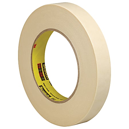3M™ 202 Masking Tape, 3" Core, 0.75" x 180', Natural, Pack Of 48