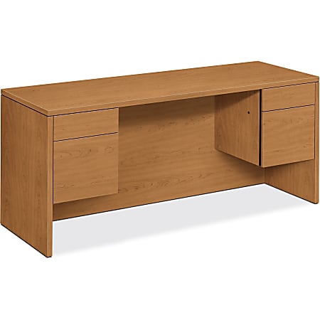 HON® Box/File Kneespace 60"W Computer Desk Credenza, Harvest