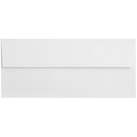 JAM Paper® Strathmore Booklet Envelopes, #10, Gummed Seal, Bright White, Pack Of 25