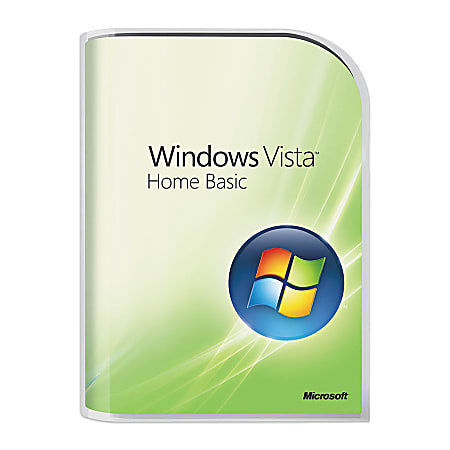 Microsoft® Windows Vista® Home Basic, Full Version, Traditional Disc