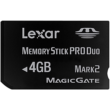 Lexar Memory Stick Pro Duo Platinum II Memory Card 4GB - Office Depot