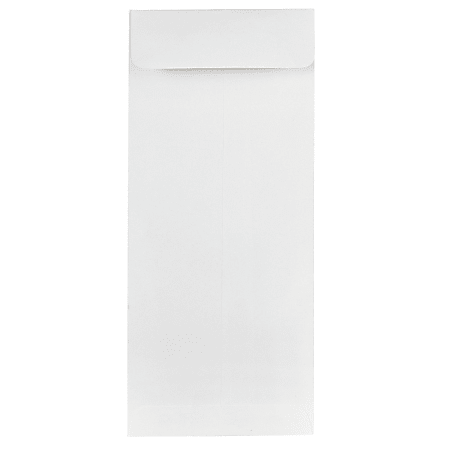 JAM Paper® #10 Policy Envelopes, Gummed Seal, Strathmore Bright White, Pack Of 25