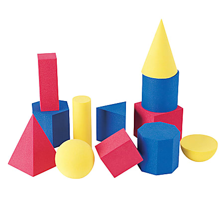 Learning Resources® Hands-On Soft® Geometric Shape Set, Assorted Colors, Grades Pre-K - 8