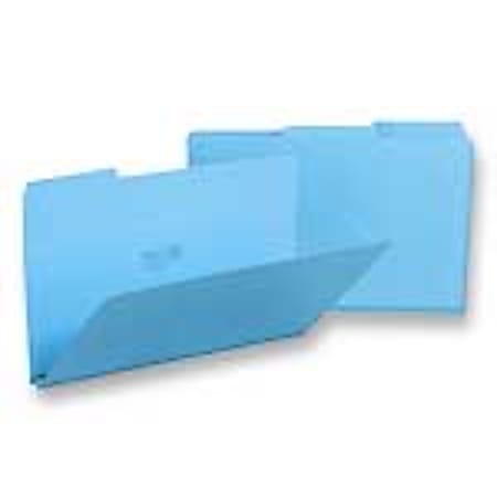 Globe-Weis® Pressboard Folders With Plain Tab, 1/3 Cut, Legal Size, Blue, Pack Of 25