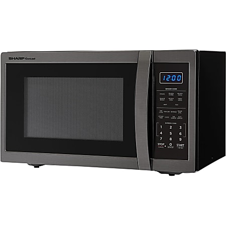 SharpÂ® Carousel 1.4 Cu Ft Countertop Microwave Oven, Black Stainless Steel