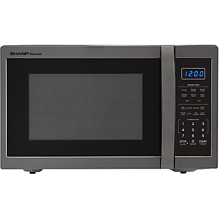 Sharp® Carousel 1.4 Cu Ft Countertop Microwave Oven, Black Stainless Steel