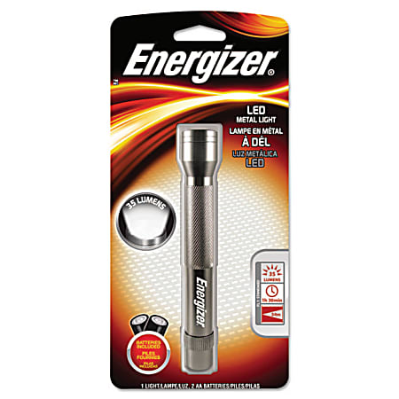 Energizer® LED Flashlight, 5 2/3" x 9/10", Gray