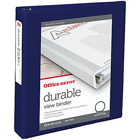 Office Depot® Brand Durable View 3-Ring Binder, 1