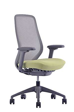 WorkPro® 6000 Series Multifunction Ergonomic Mesh/Fabric High-Back Executive Chair, Gray Frame/Lime Seat, BIFMA Compliant