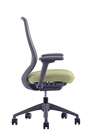WorkPro 6000 Series Multifunction Ergonomic MeshFabric High Back Executive Chair Gray FrameLime Seat BIFMA Compliant ODP Business Solutions