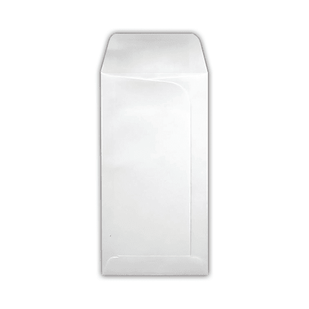 LUX #7 Large Drive-In Banking Envelopes, Peel & Press Closure, White, Pack Of 1,000