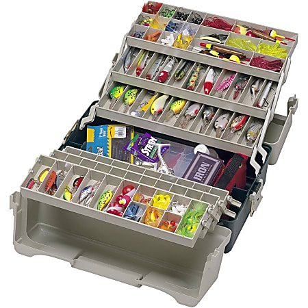 Plano Hip Roof Large Tackle Box 10 716 H x 11 1316 W x 19 116 D GreenTan -  Office Depot