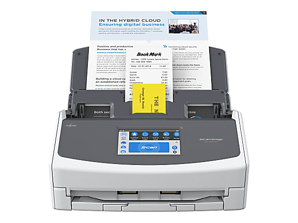 Ricoh ScanSnap iX1600 - Document scanner - Dual CIS - Duplex - 279 x 3000 mm - 600 dpi x 600 dpi - up to 40 ppm (mono) / up to 40 ppm (color) - ADF (50 sheets) - Wi-Fi(n), USB 3.2 Gen 1x1 - TAA Compliant